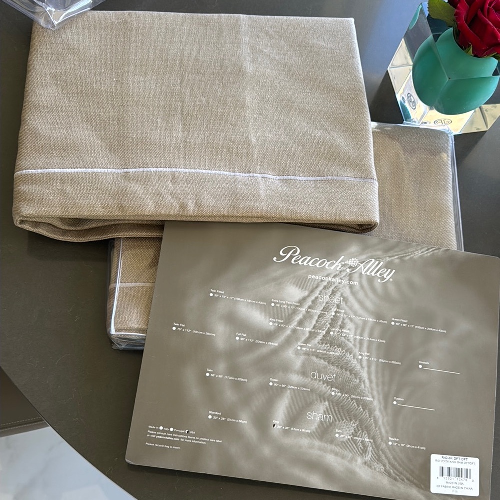 Peacock Alley driftwood king sham Set 2